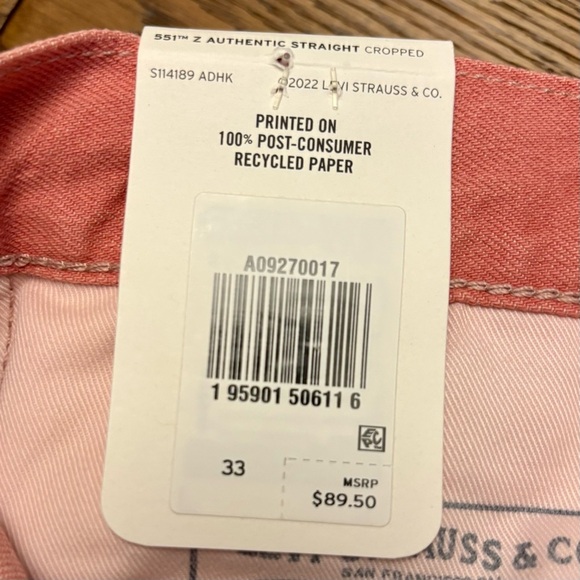 Levi’s Fresh 551 Z AUTHENTIC STRAIGHT CROPPED Jeans - Picture 9 of 14